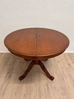 Vintage runder Louis-Philippe Esstisch mit Intarsien Ø 100cm